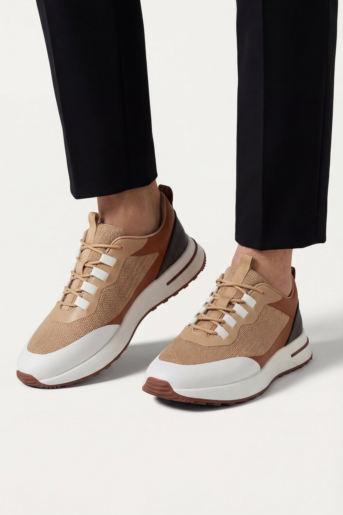 The Argentario Set — Maretti Sneaker Camel Beige
