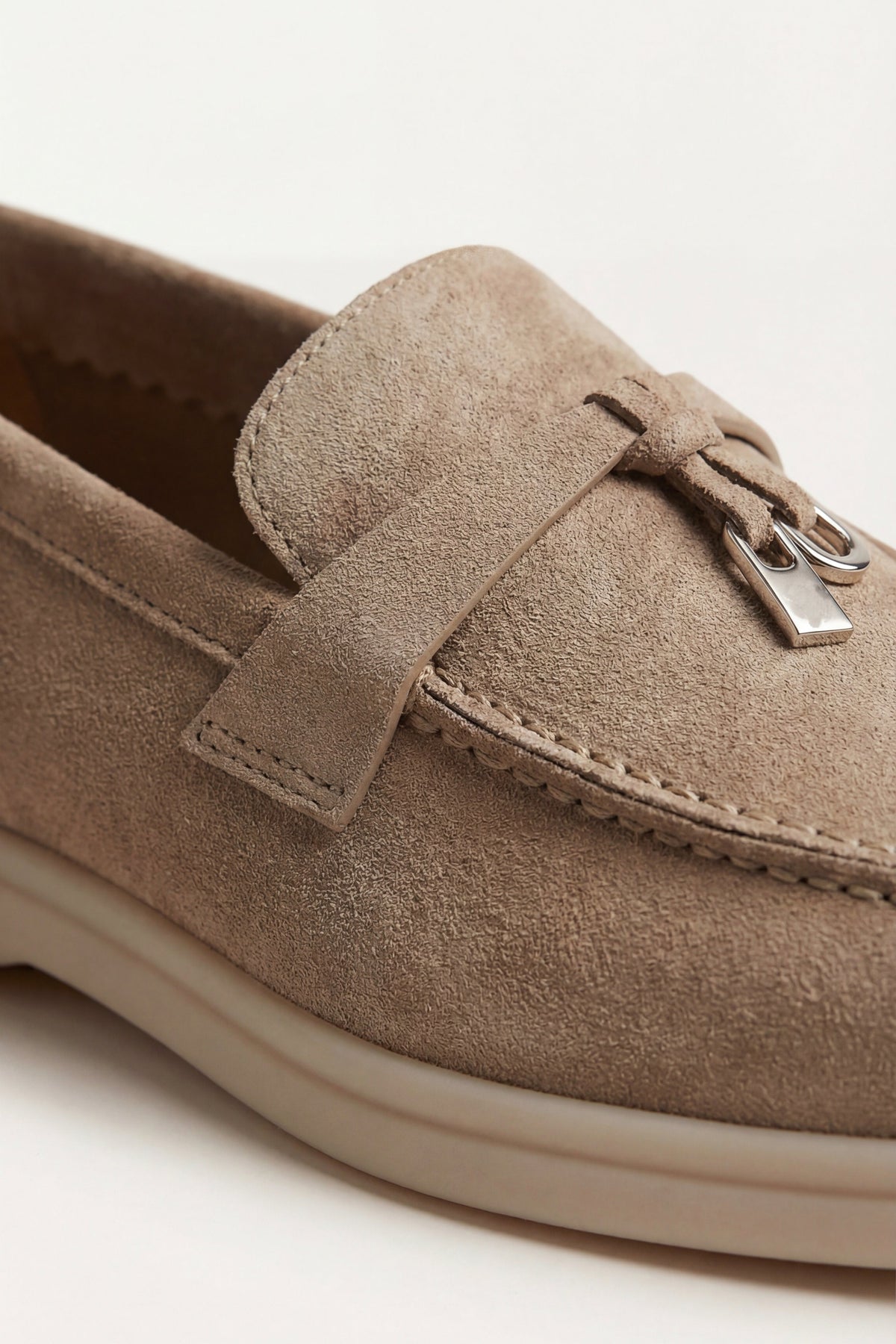 Ennio Buckle Loafer Taupe Brown