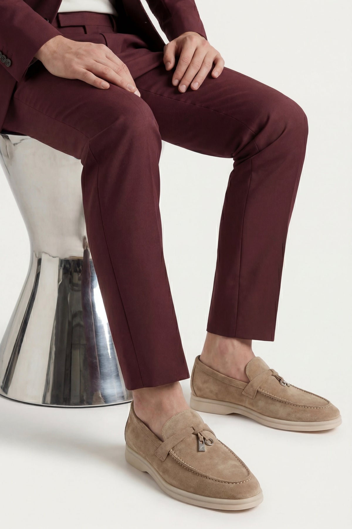Ennio Buckle Loafer Taupe Brown