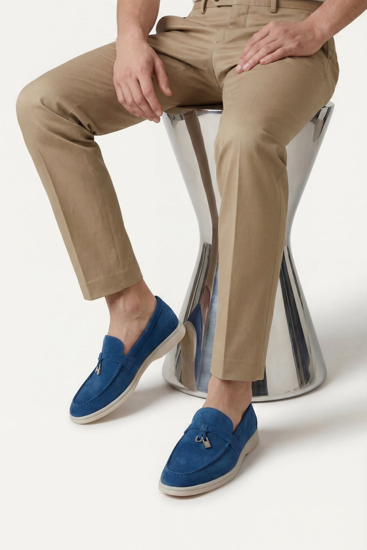 Ennio Buckle Loafer Royal Blue
