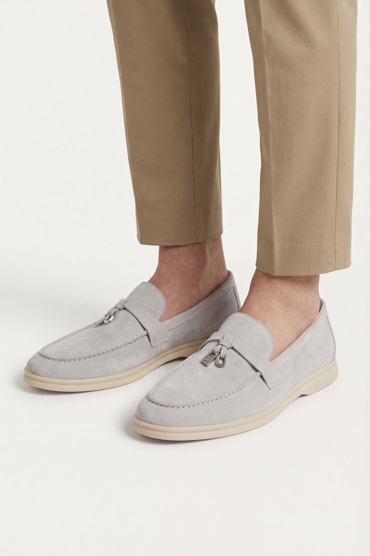 The Rocella Set — Ennio Buckle Loafer Ice Grey