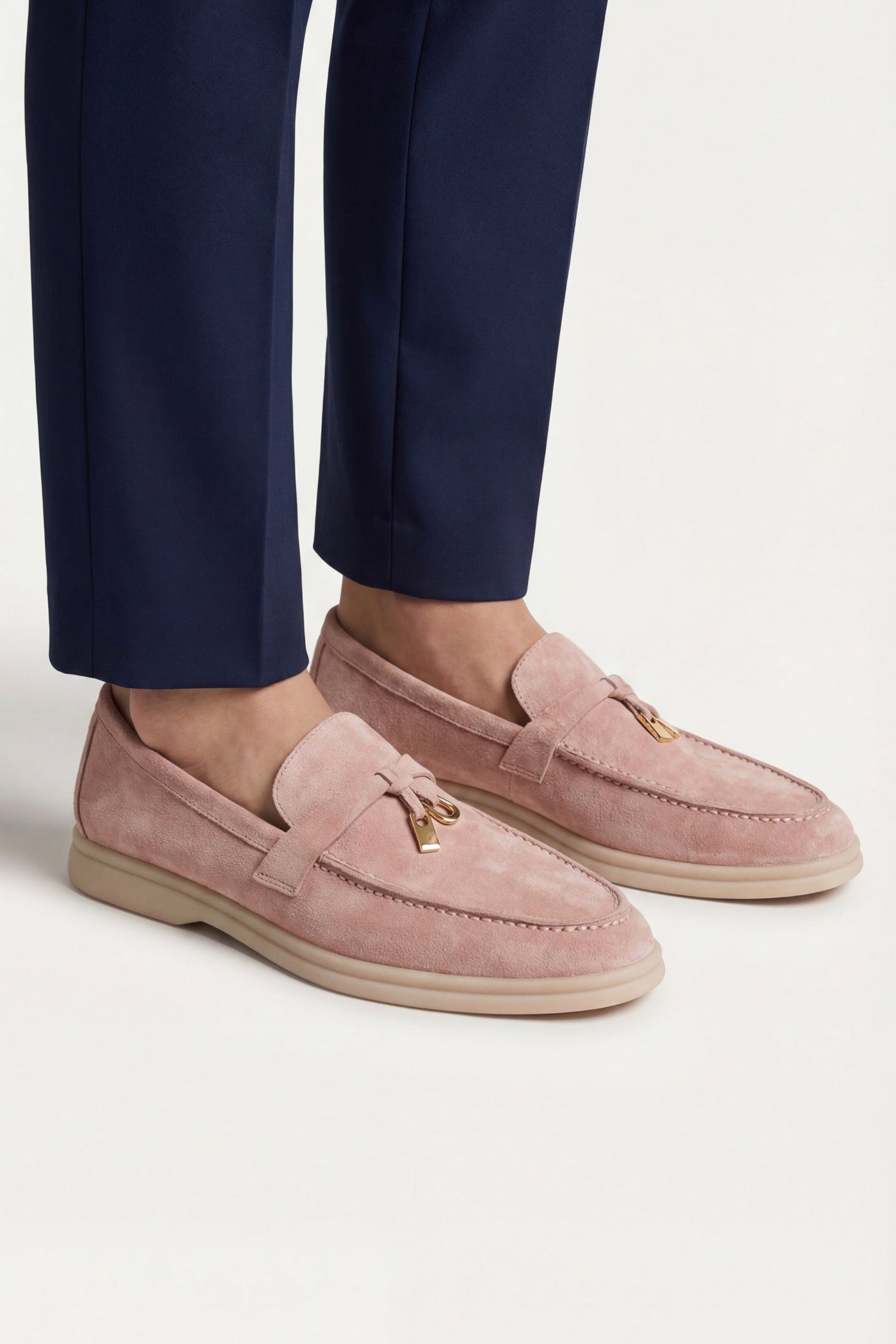 Ennio Buckle Loafer Blush Rose