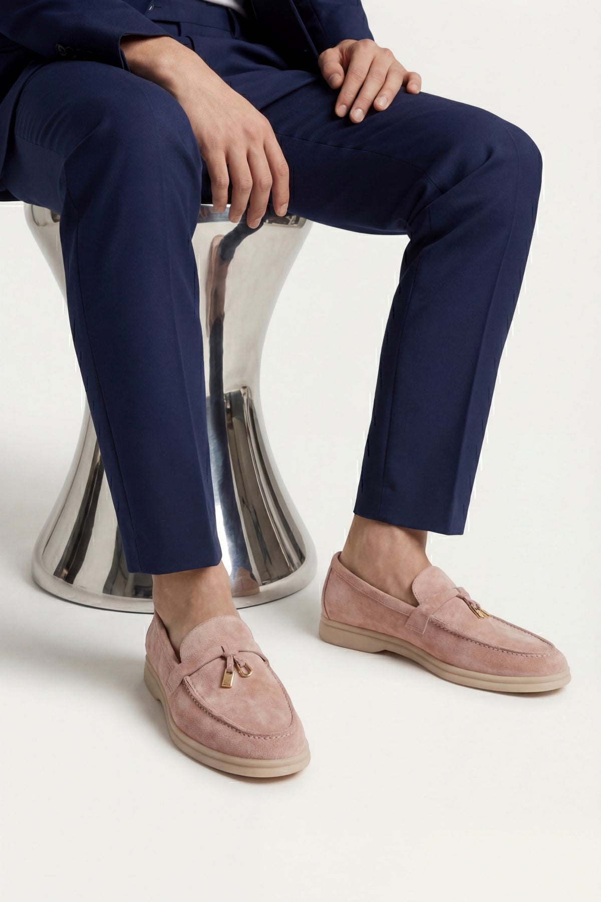 Ennio Buckle Loafer Blush Rose