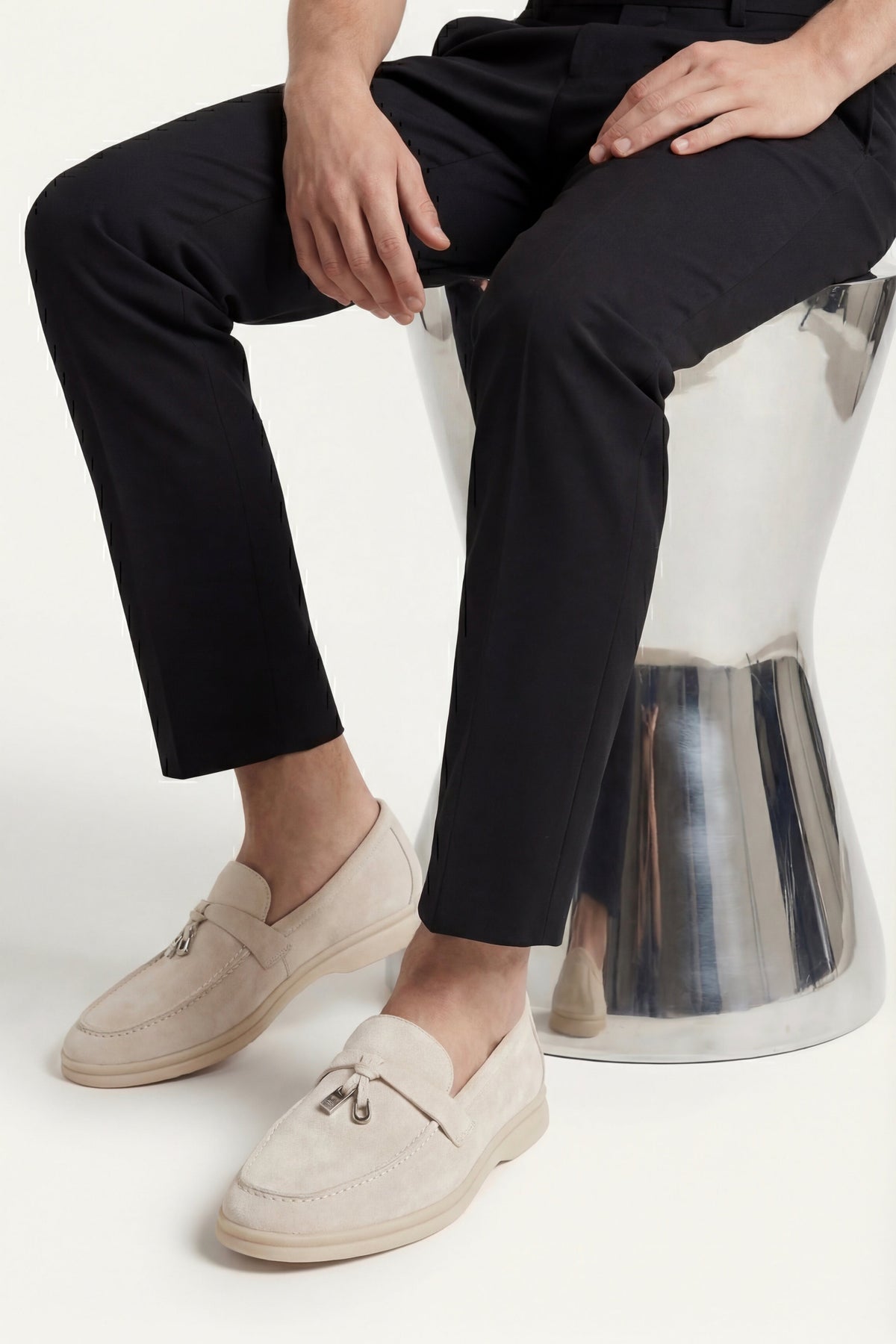 Ennio Buckle Loafer Cream
