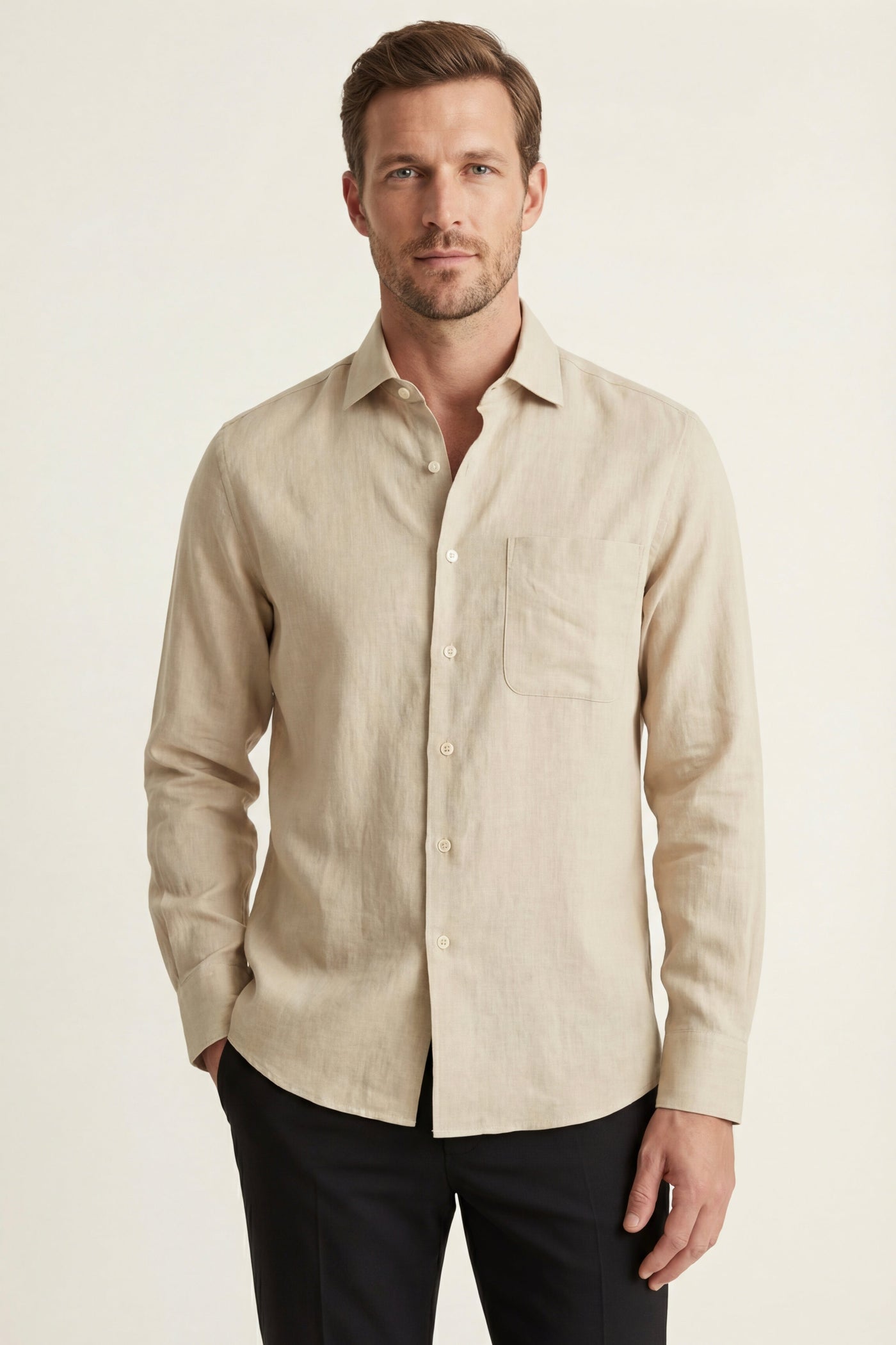 The Chianocco Set — Positano Linen Shirt Sand
