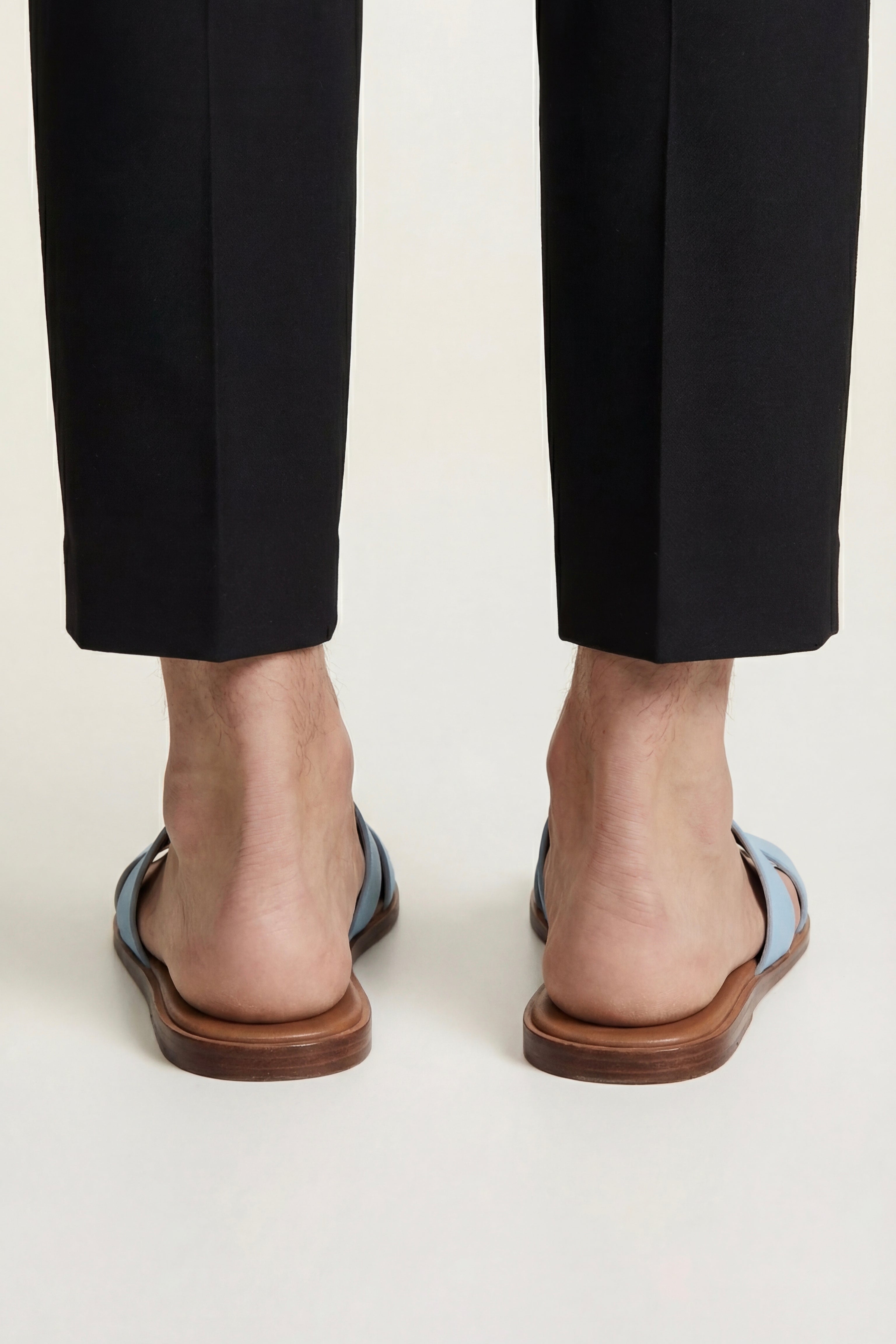 Arezzo Leather Sandal Sky Blue