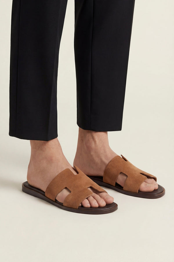 Matera Suede Sandal Brown