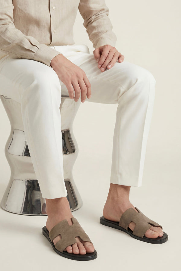 Matera Suede Sandal Taupe
