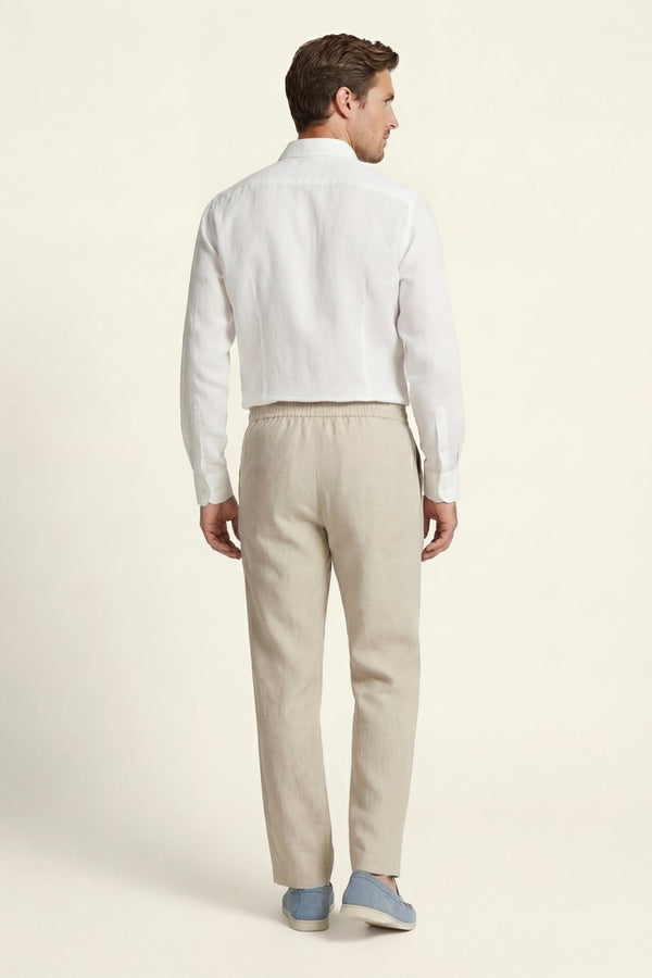 Catania Linen Pantalon Beige