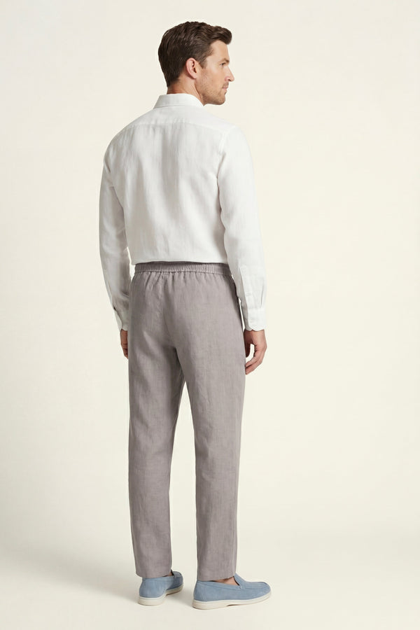 Catania Linen Pantalon Grey