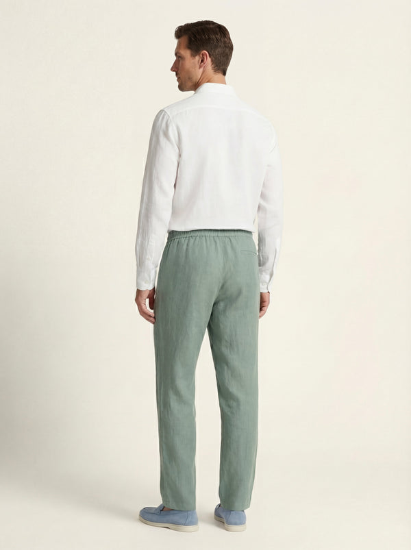Catania Linen Pantalon Green