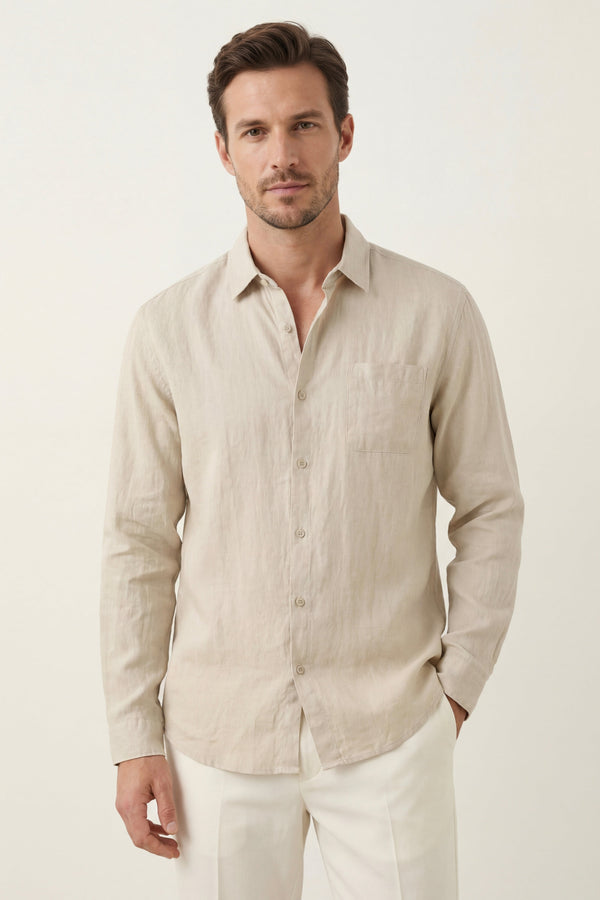 Torino Linen Shirt Beige