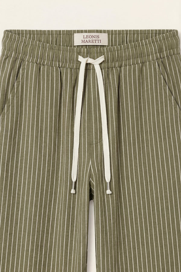 Siena Linen Trousers Olive Stripe