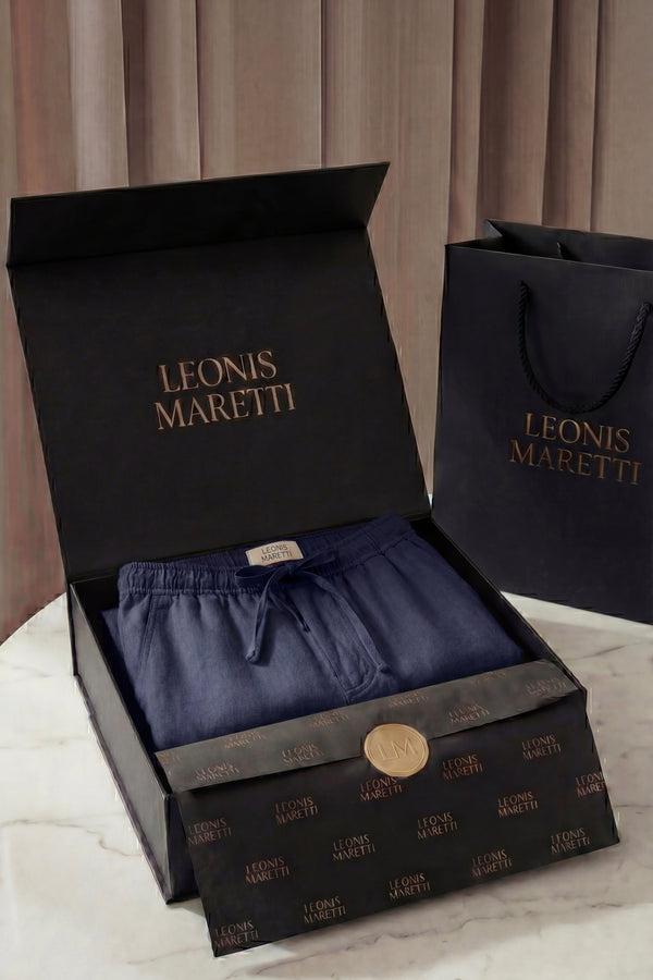 Catania Linen Pantalon Blue