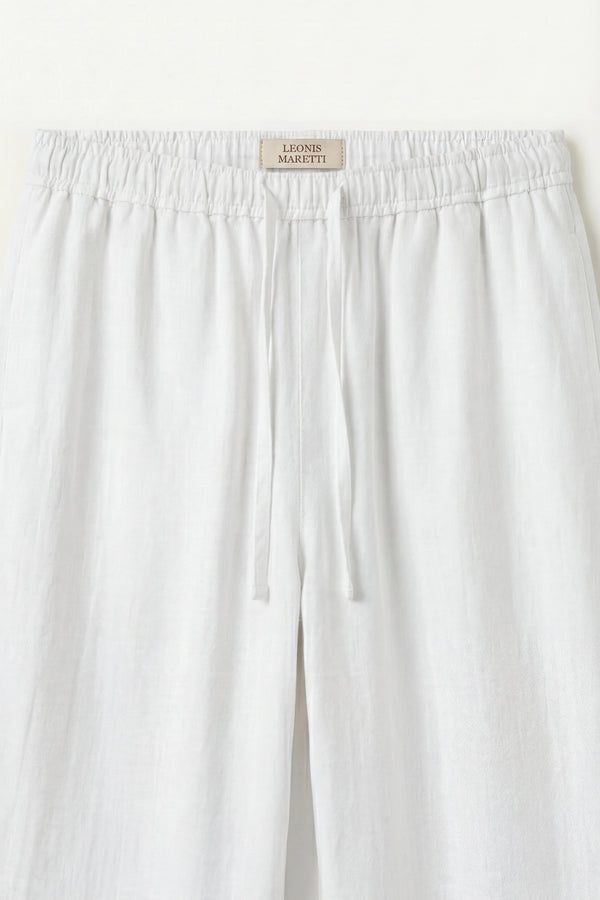 Catania Linen Pantalon White