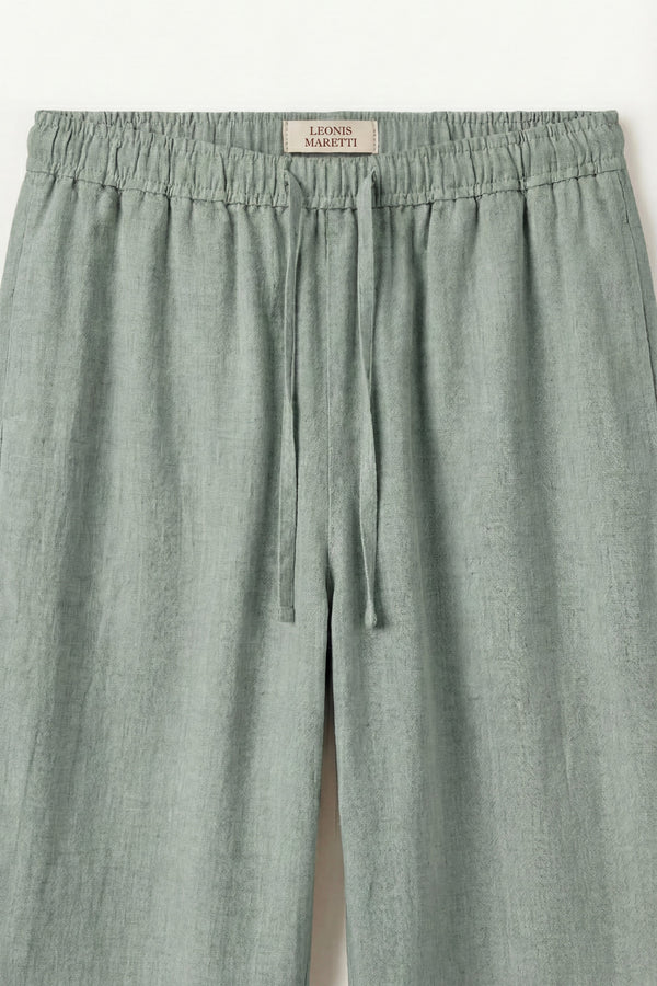 Catania Linen Pantalon Green