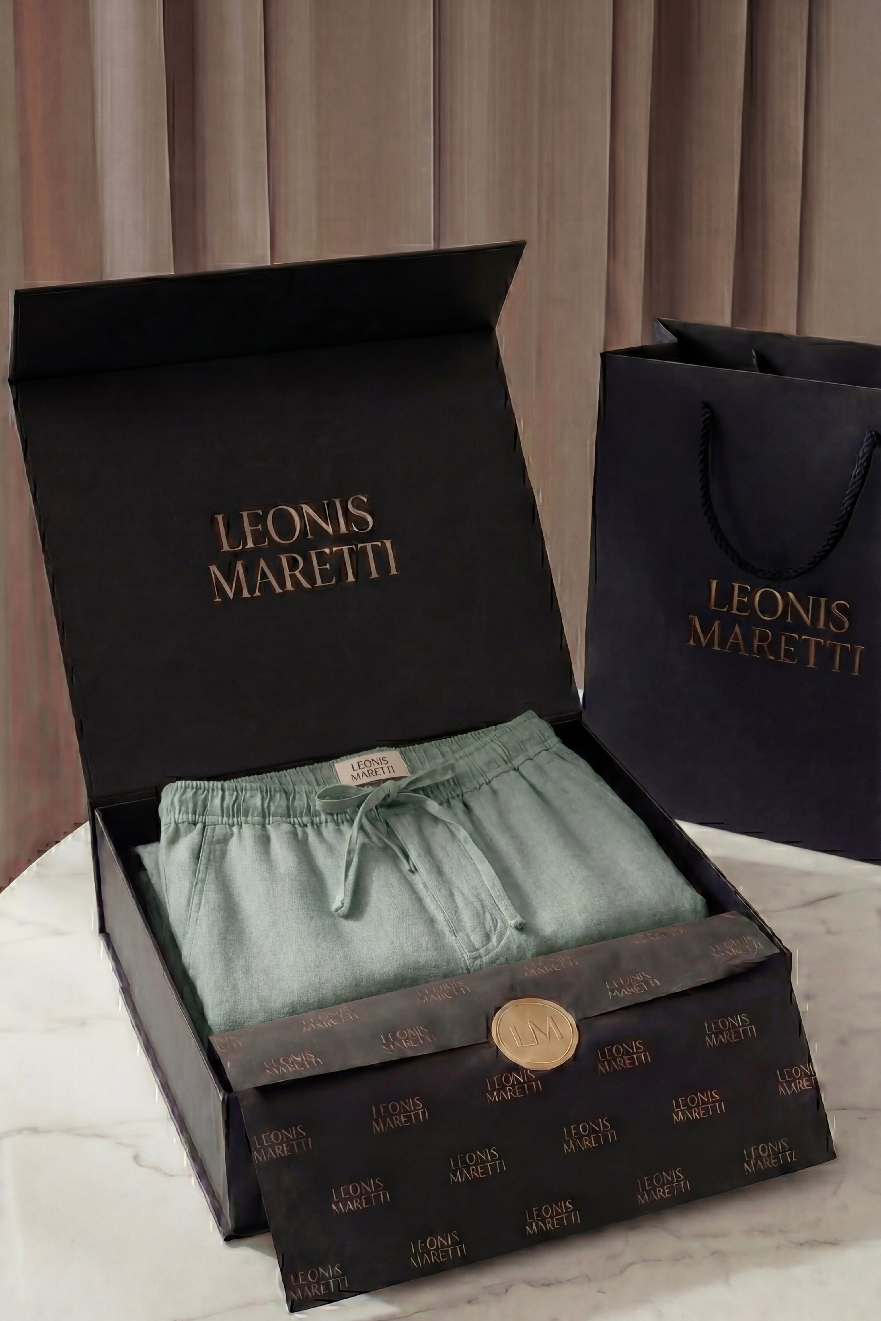 Catania Linen Pantalon Green
