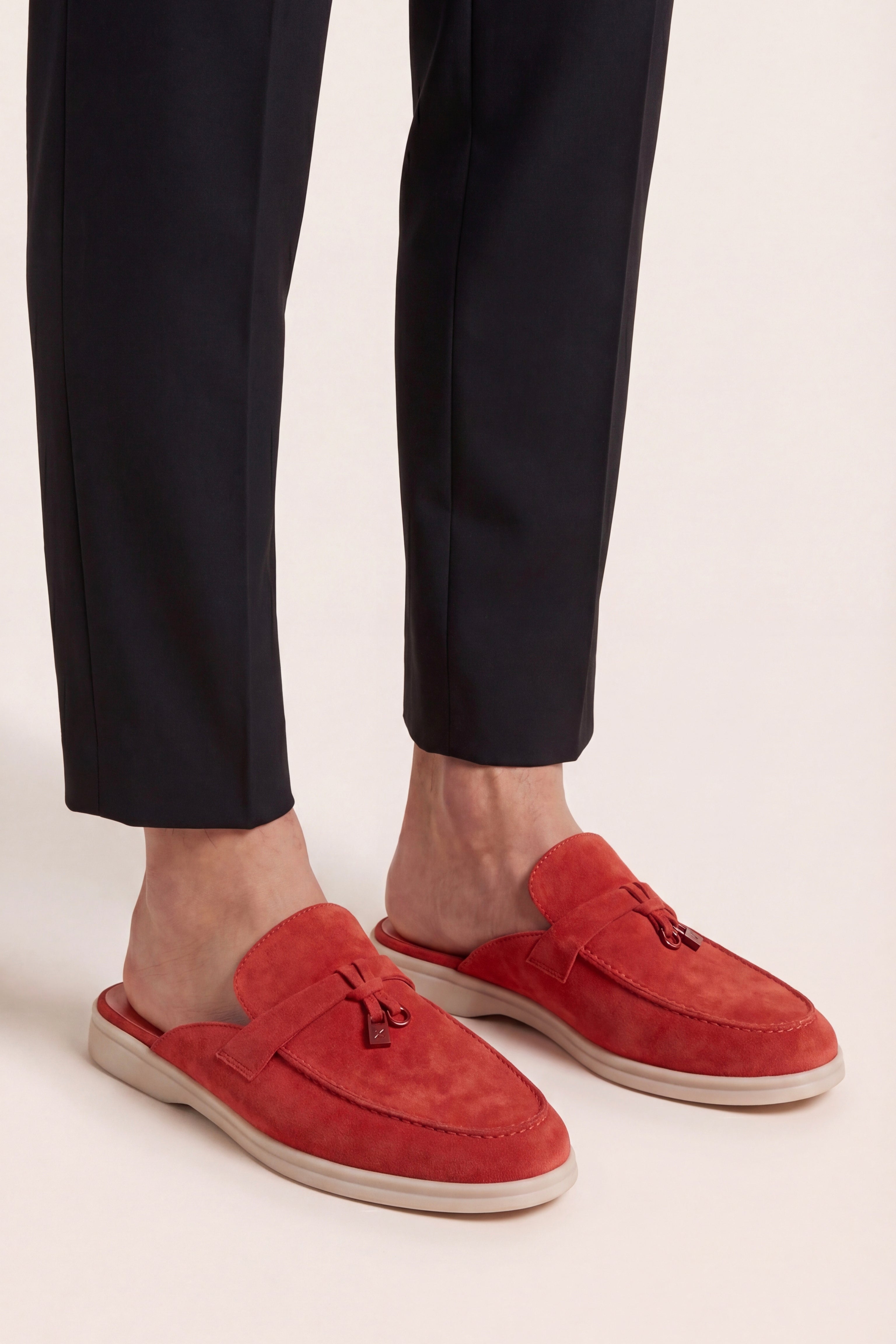 Maretti Buckle Mule Red
