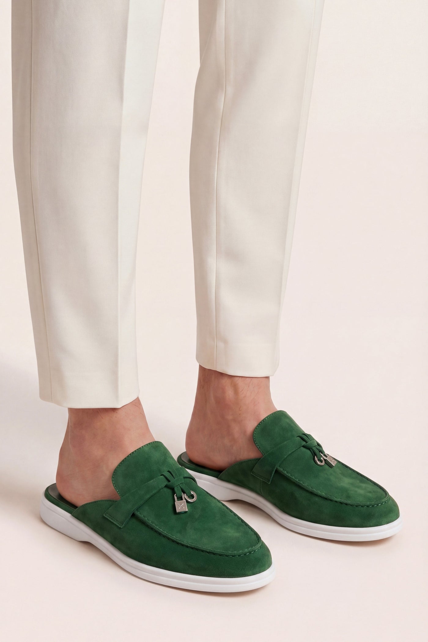 The Acireale Set — Maretti Buckle Mule Green