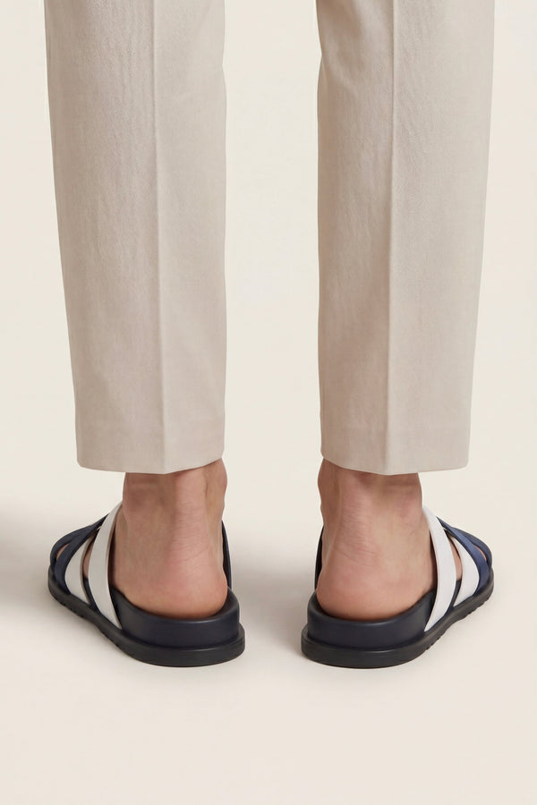 Tuscana Sandal White/Navy