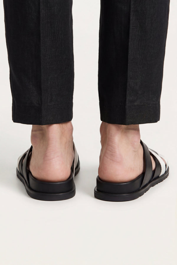 Tuscana Sandal Black/White