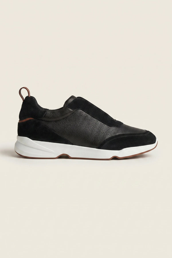Solano Leather Slip-On Black