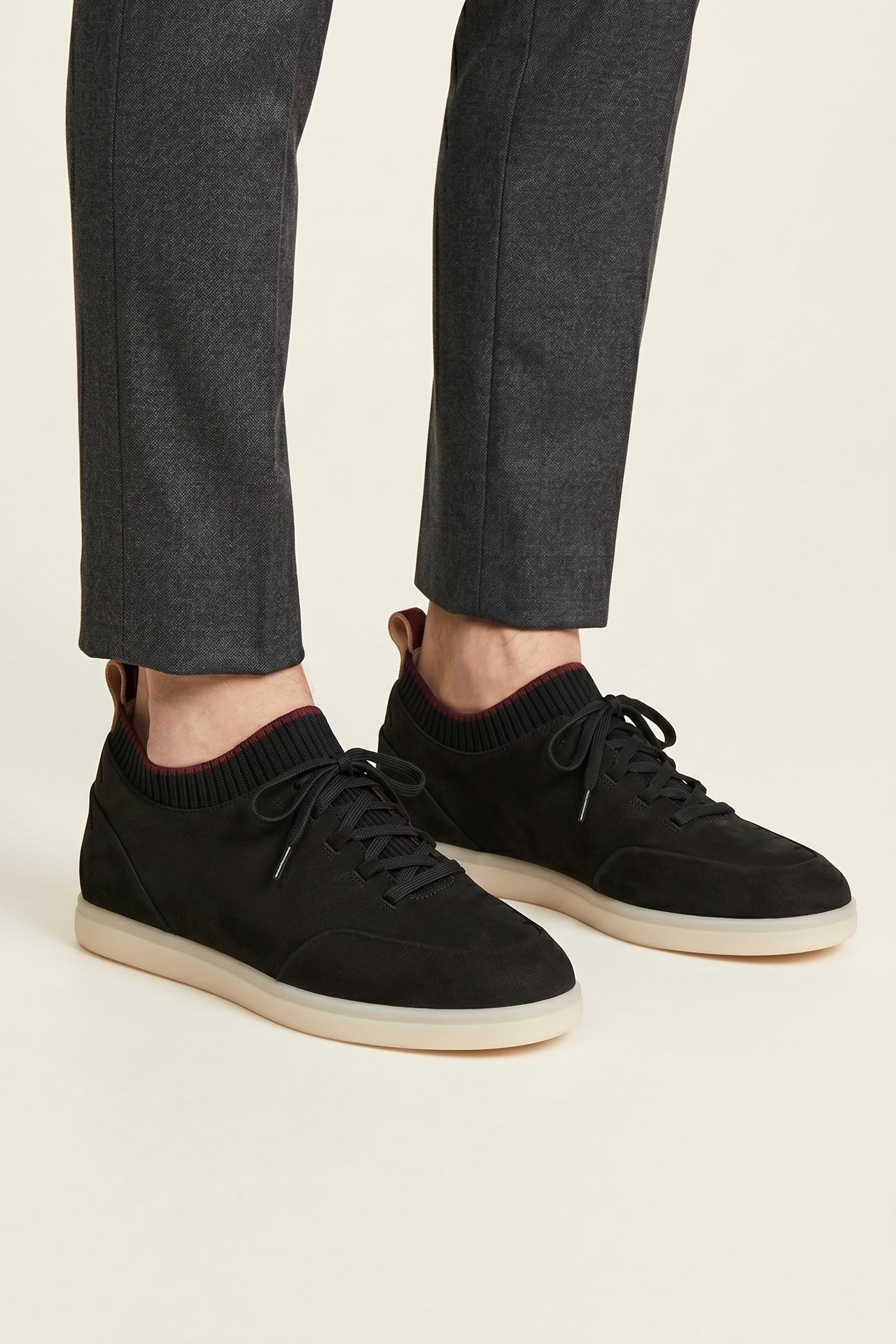 The Plakias Set — Solano Suede Slip-On Black