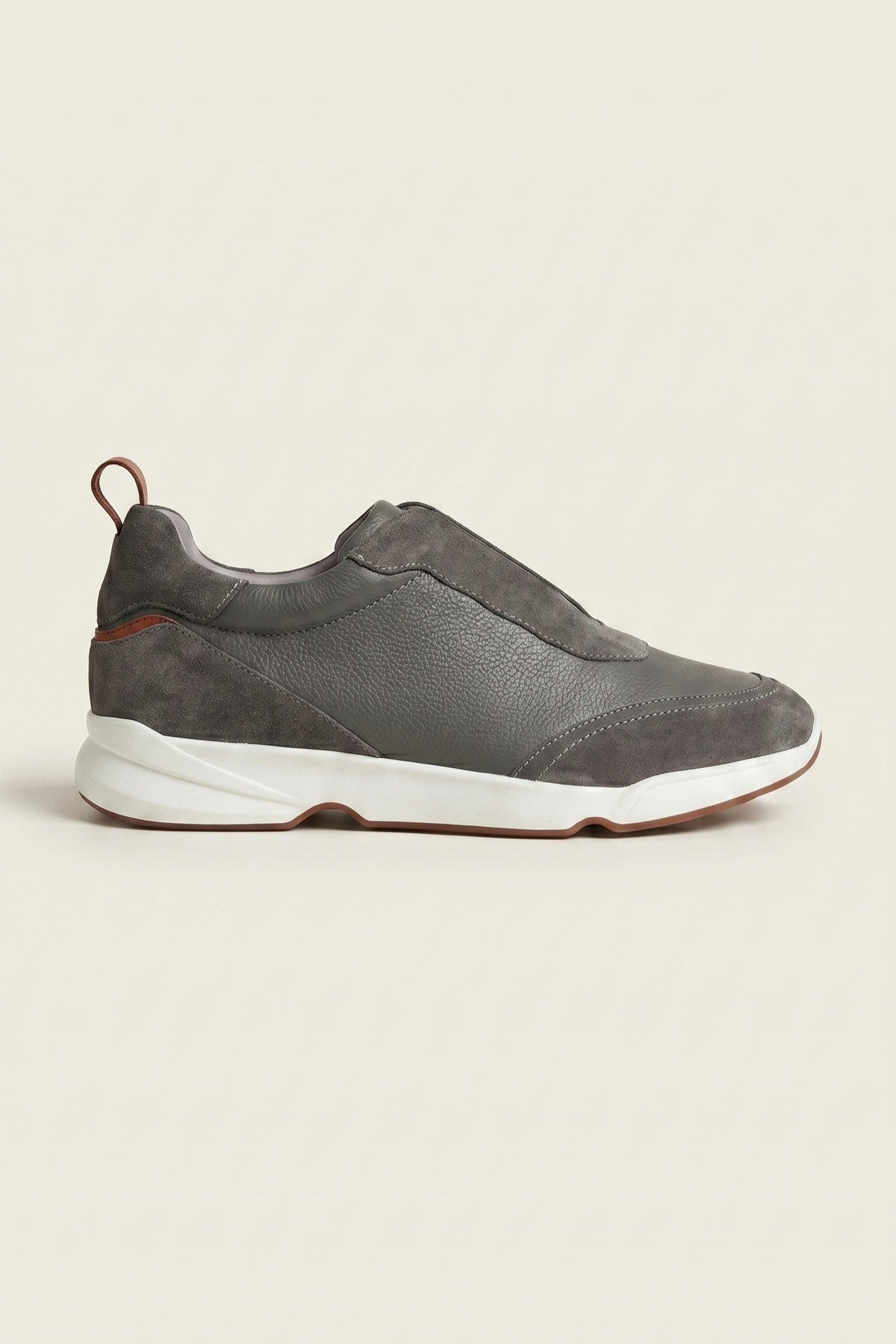 Solano Leather Slip-On Grey