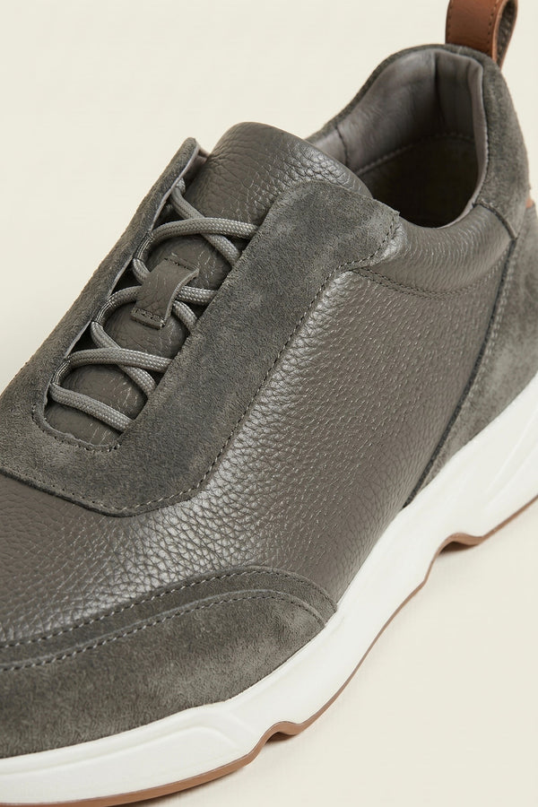 Solano Leather Slip-On Grey