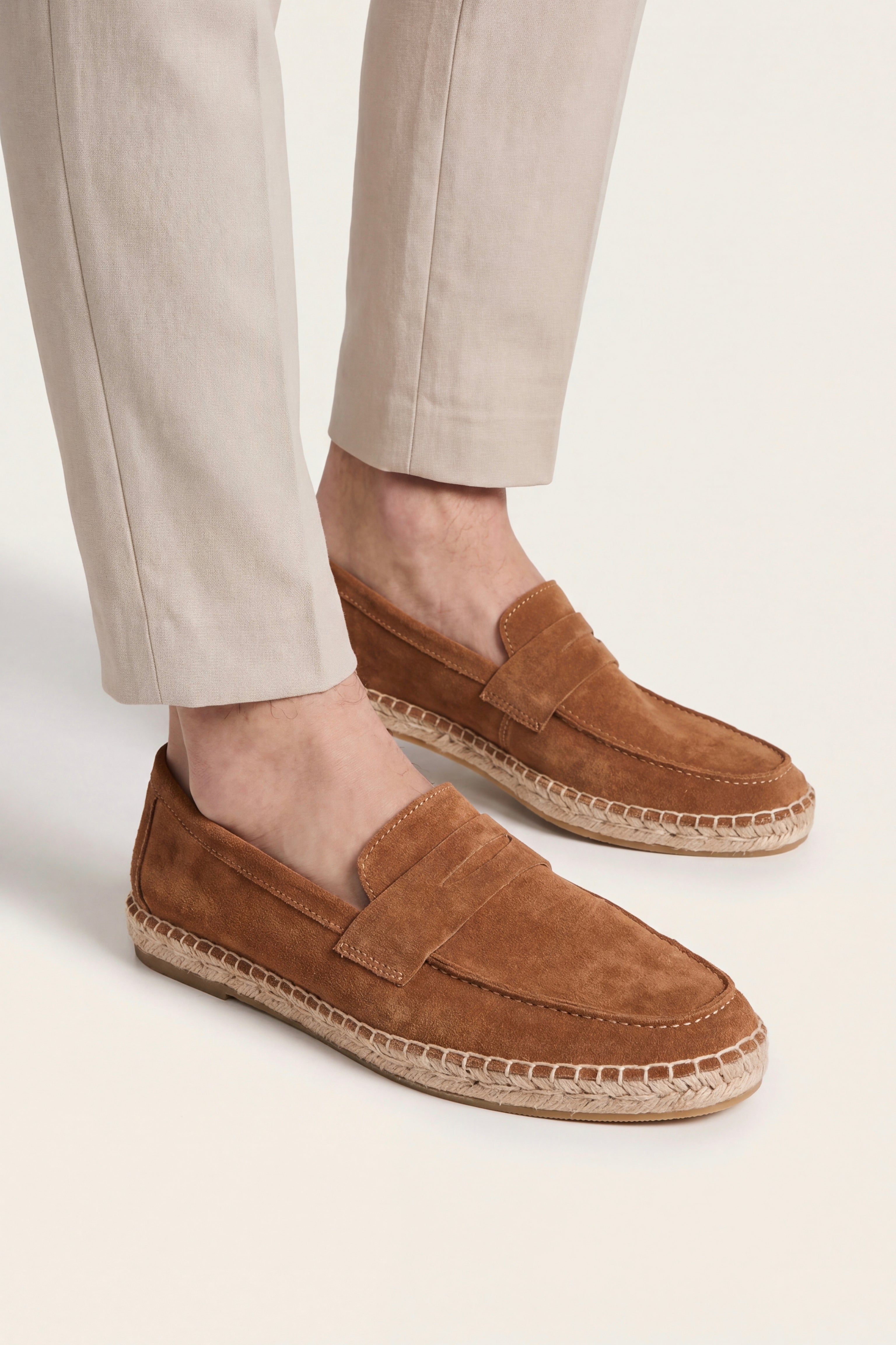 Palermo Suede Espadrille Loafer Brown