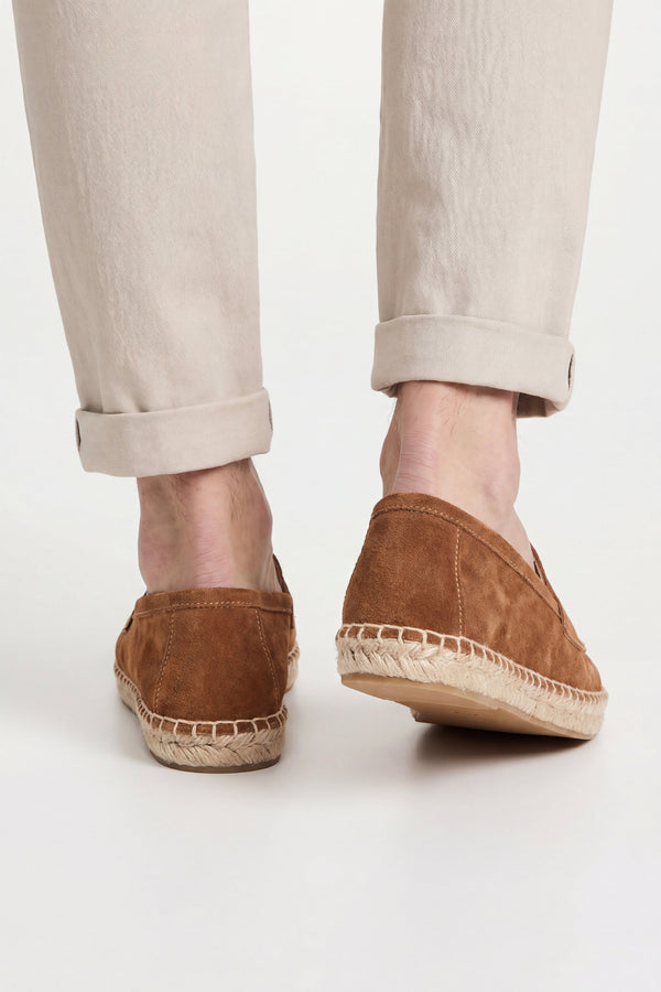 Palermo Suede Espadrille Loafer Brown