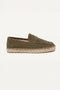 Palermo Suede Espadrille Loafer Olive Green