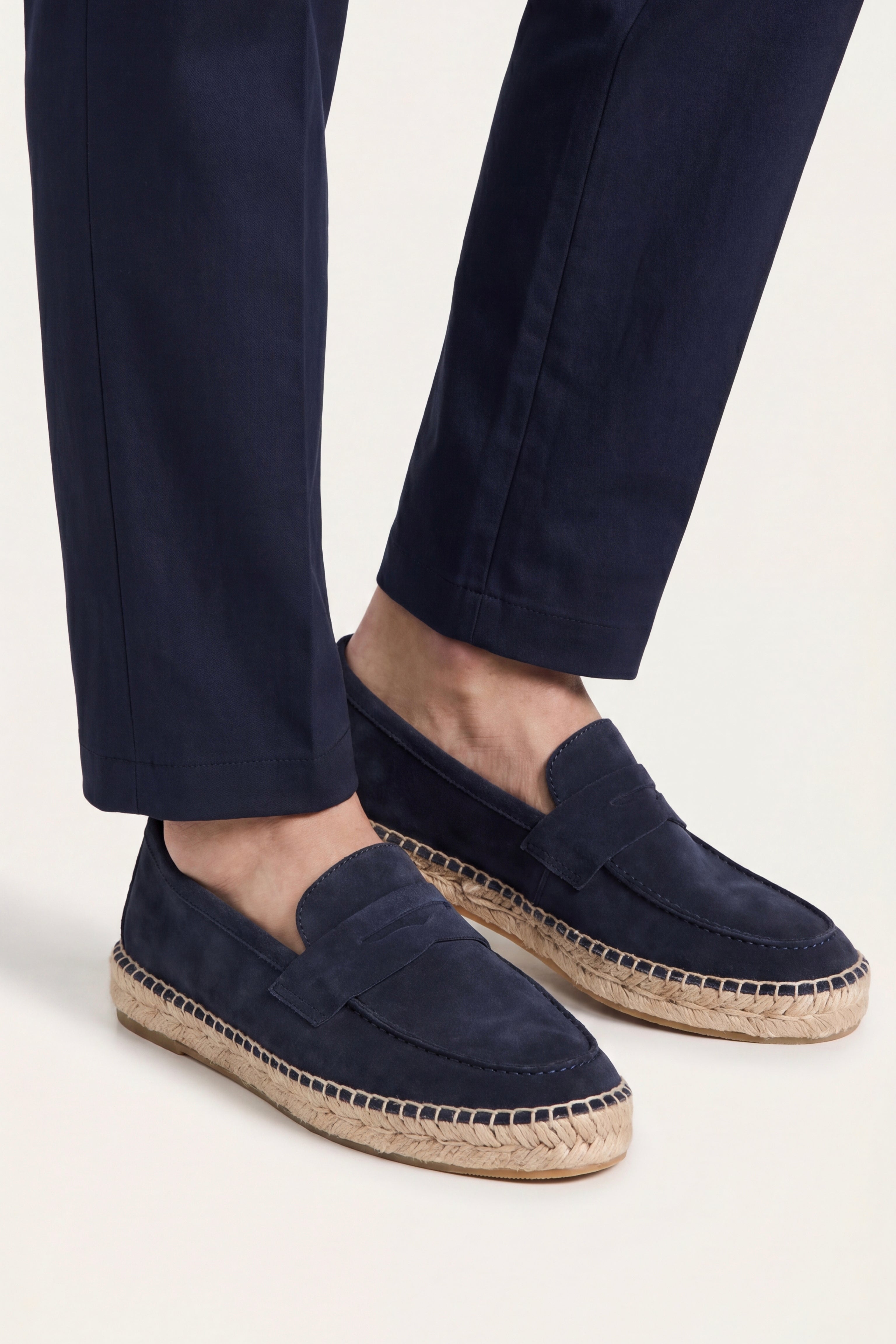 Palermo Suede Espadrille Loafer Navy
