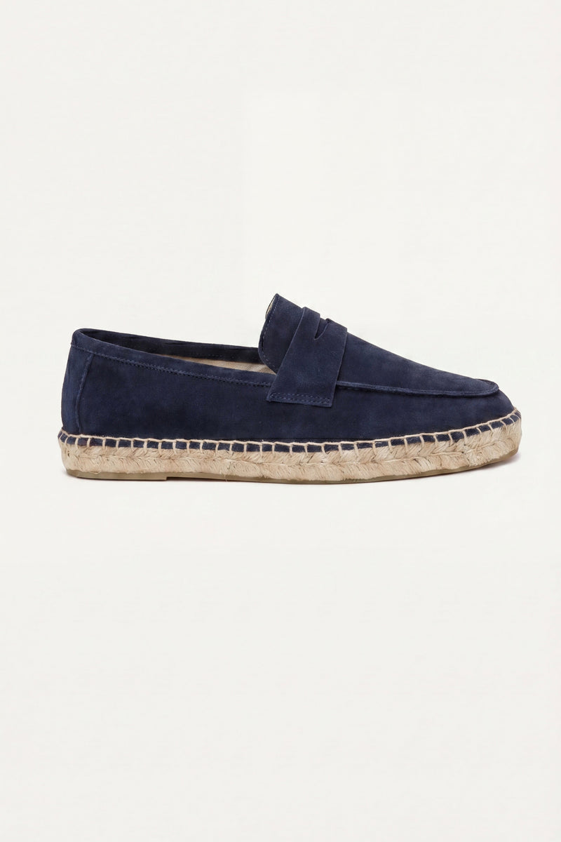 Palermo Suede Espadrille Loafer Navy