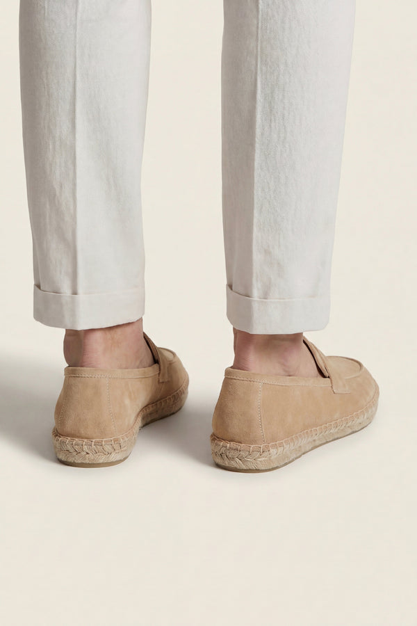 Palermo Suede Espadrille Loafer Beige