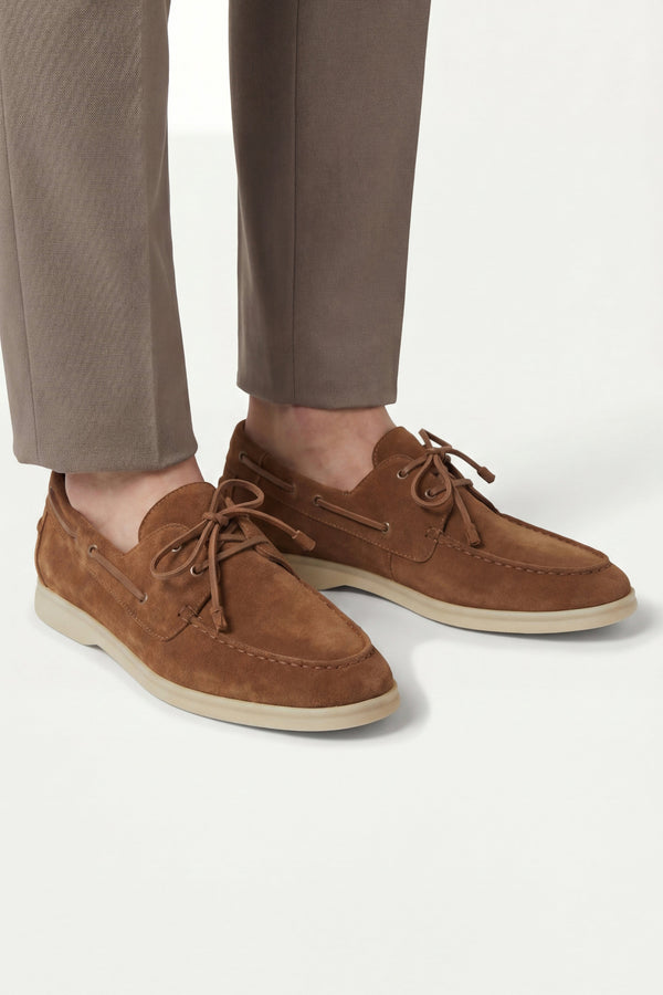 Marina Yacht Walk Suede Loafer Brown