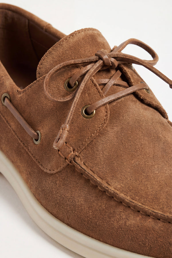 Marina Yacht Walk Suede Loafer Brown