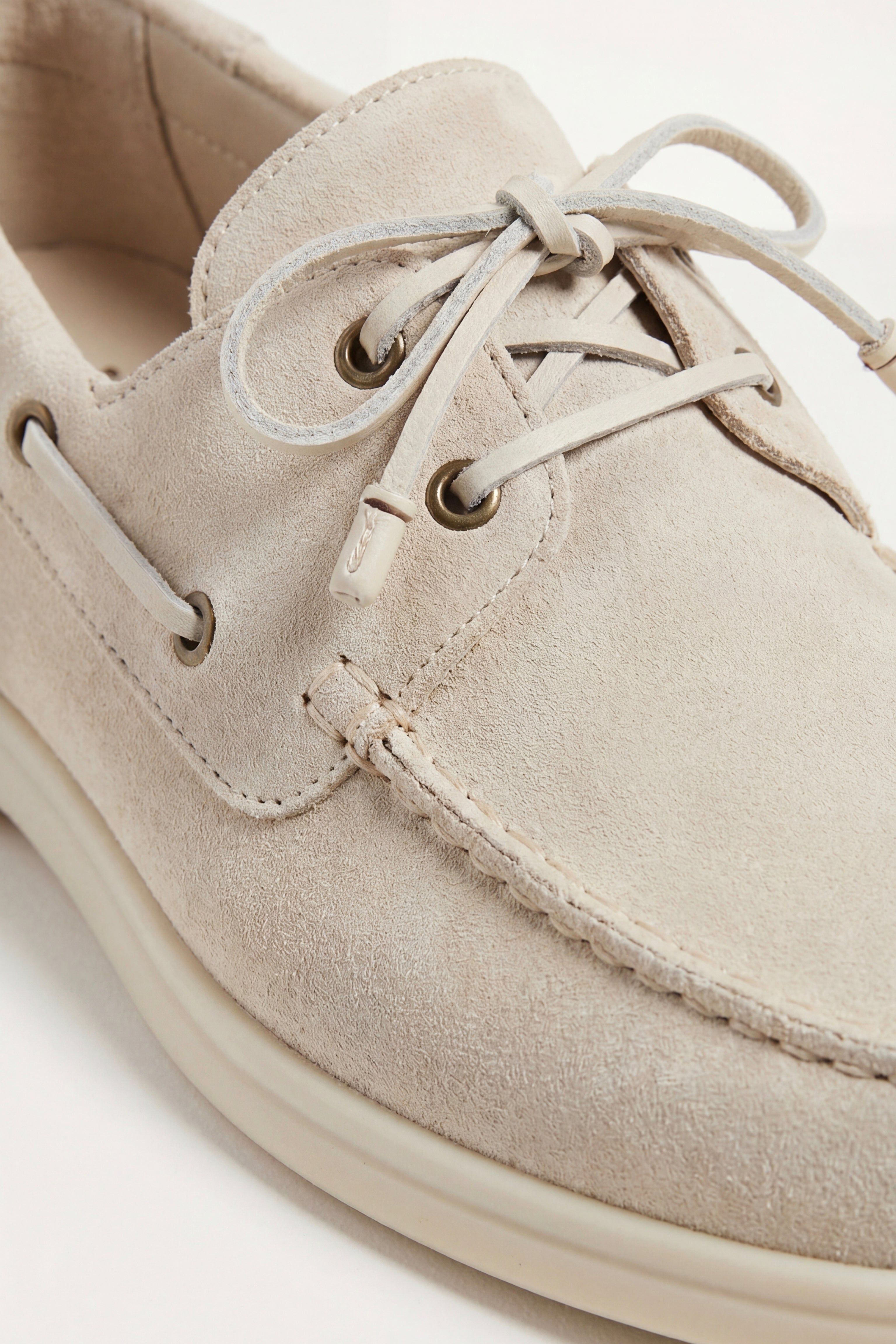 Marina Yacht Walk Suede Loafer Cream