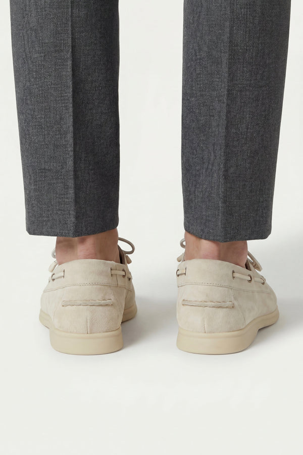 Marina Yacht Walk Suede Loafer Cream