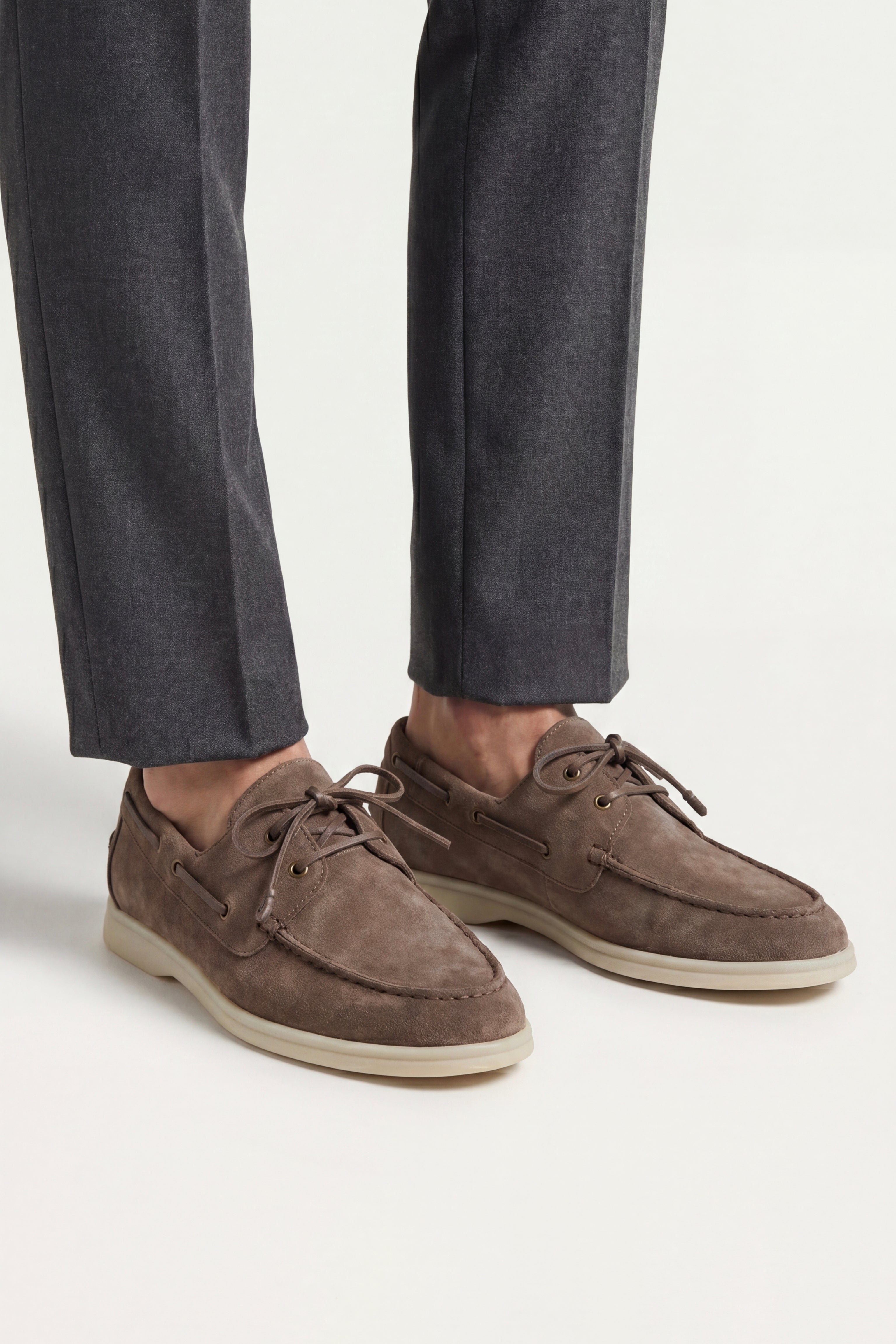 Marina Yacht Walk Suede Loafer Taupe