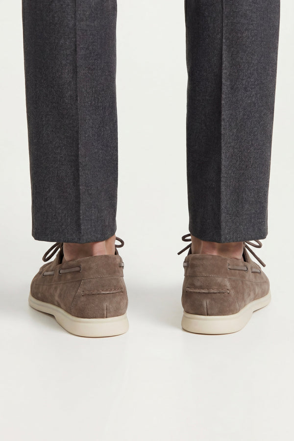 Marina Yacht Walk Suede Loafer Taupe
