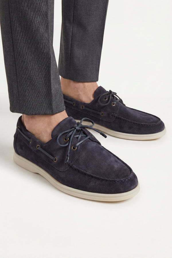 Marina Yacht Walk Suede Loafer Navy