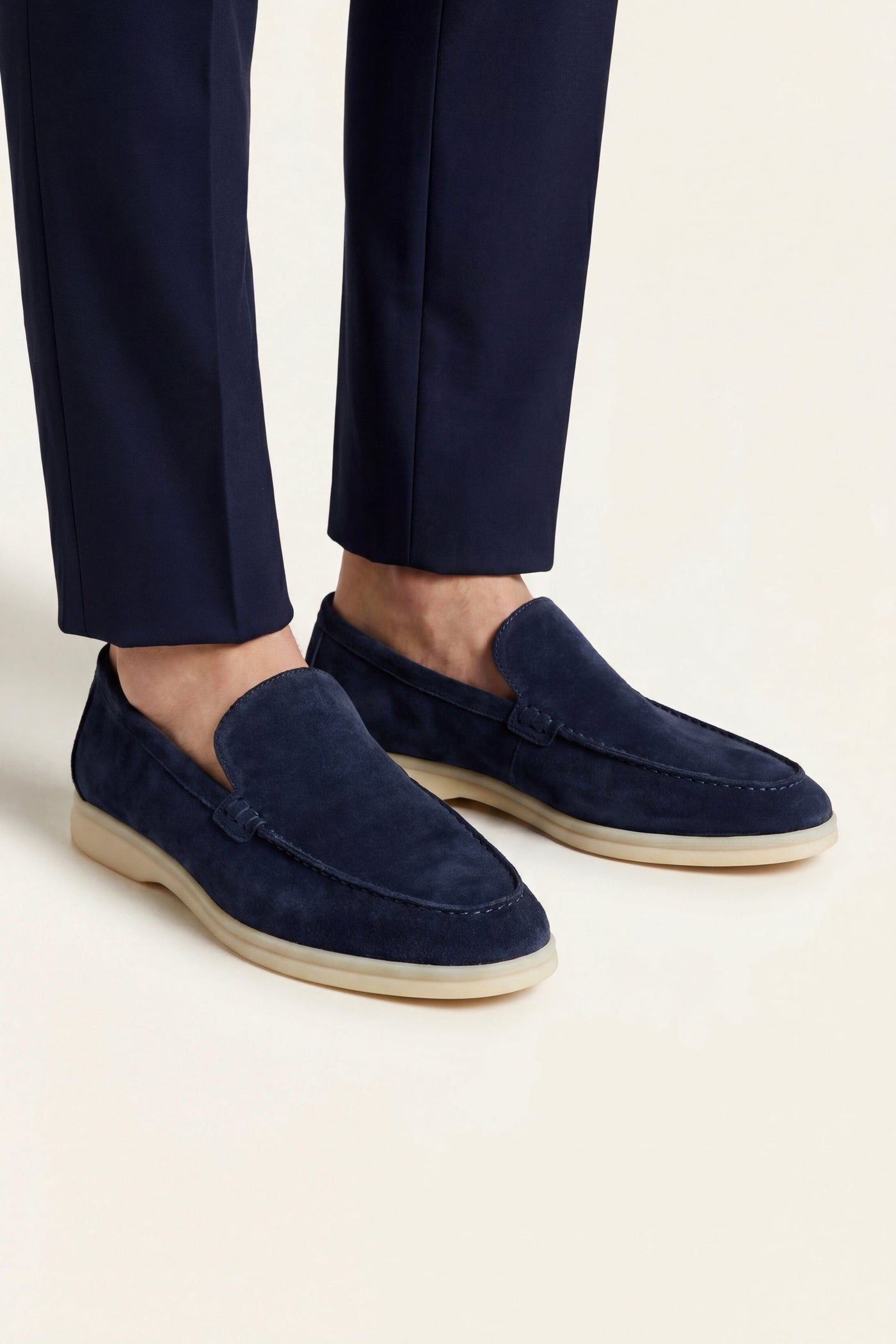 The Cres Set — Ennio Suede Loafers Navy