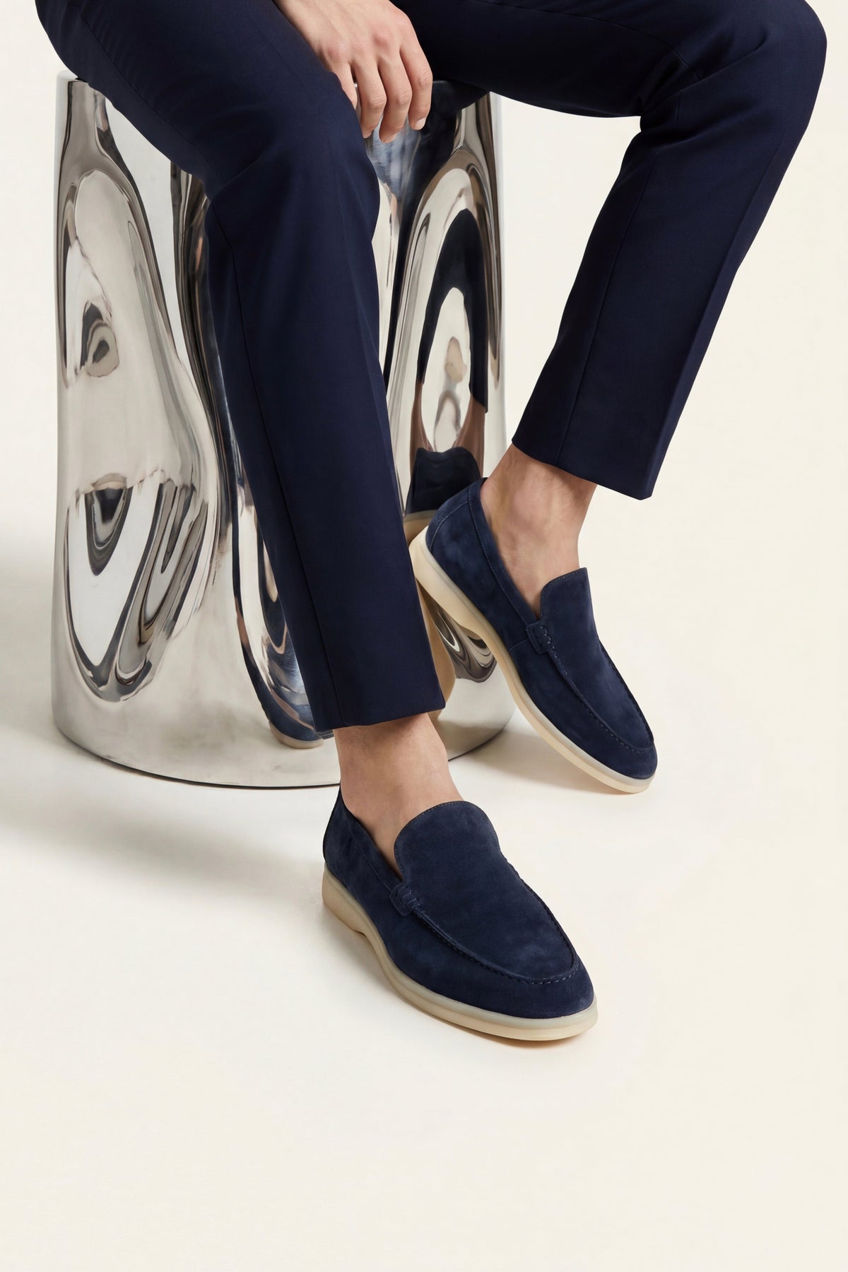 Ennio Suede Loafers Navy