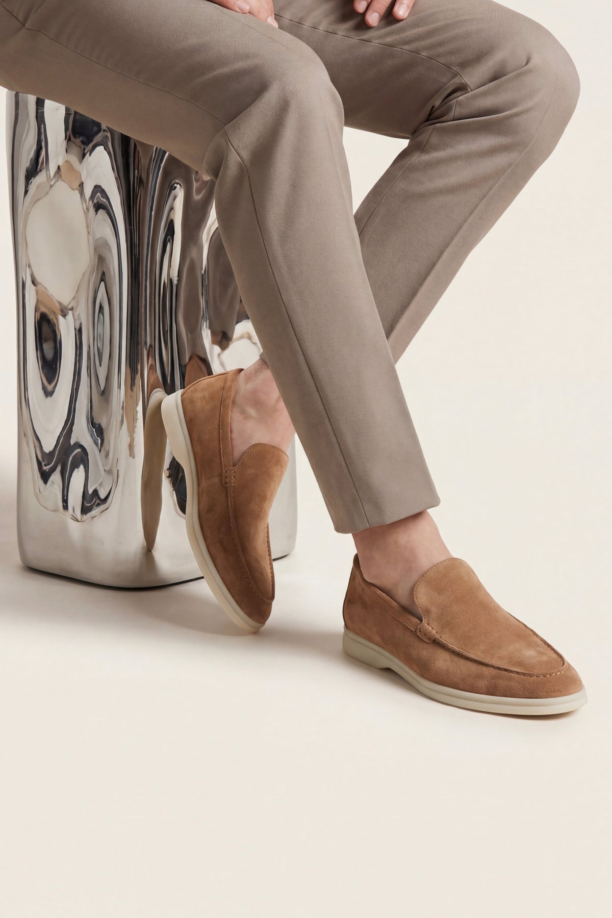 Ennio Suede Loafers Camel
