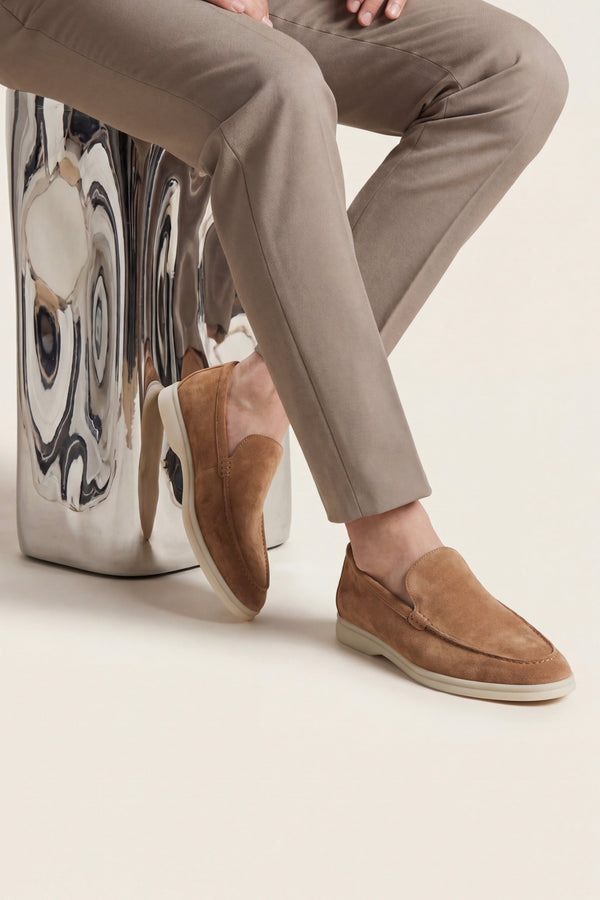 Leonis Suede Loafers Camel