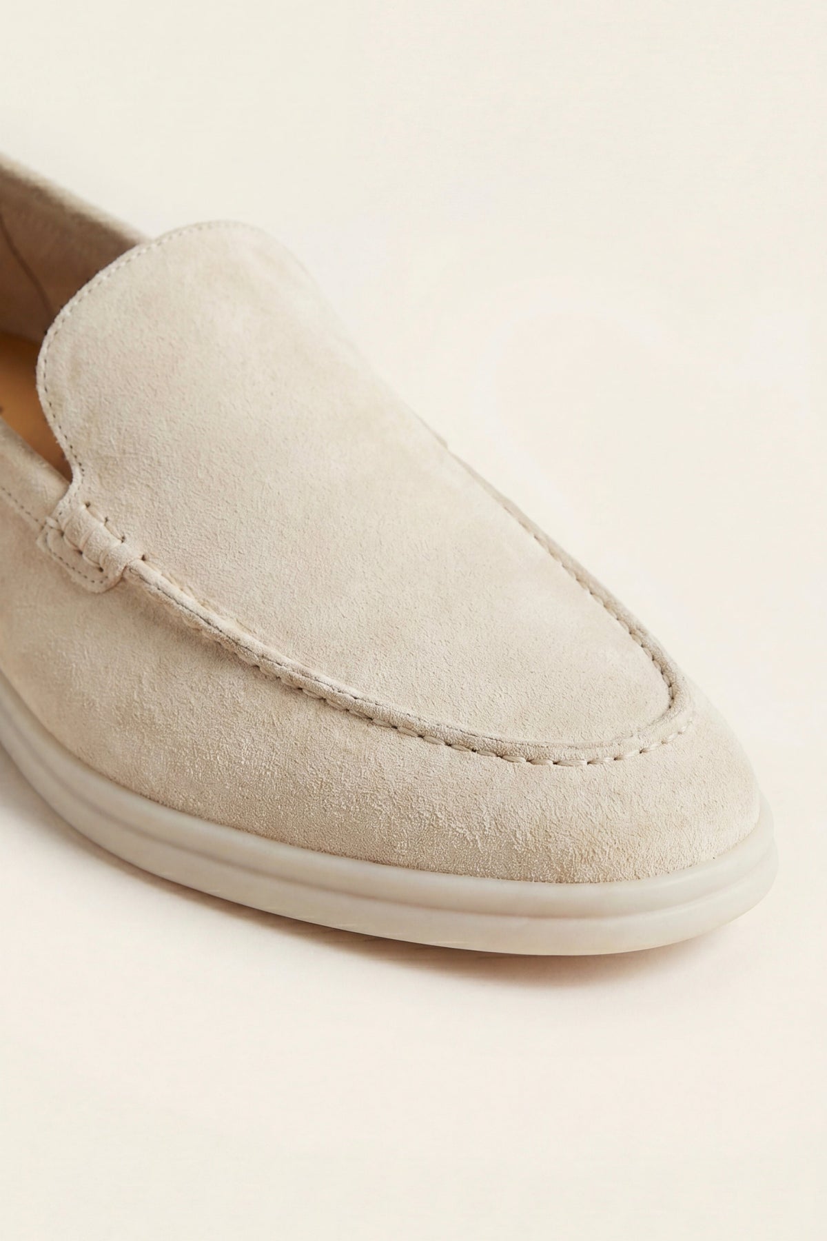 Ennio Suede Loafers Cream