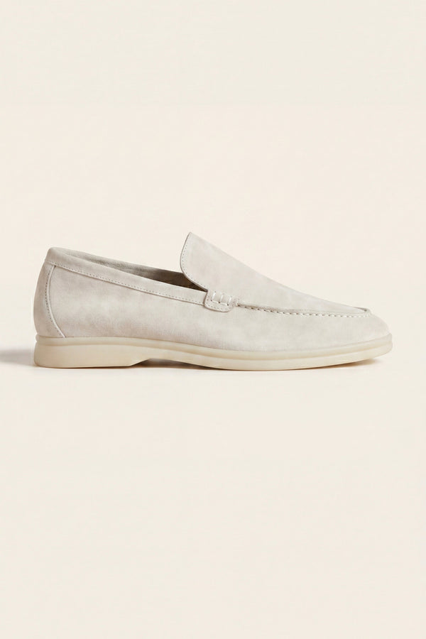Leonis Suede Loafers Off White