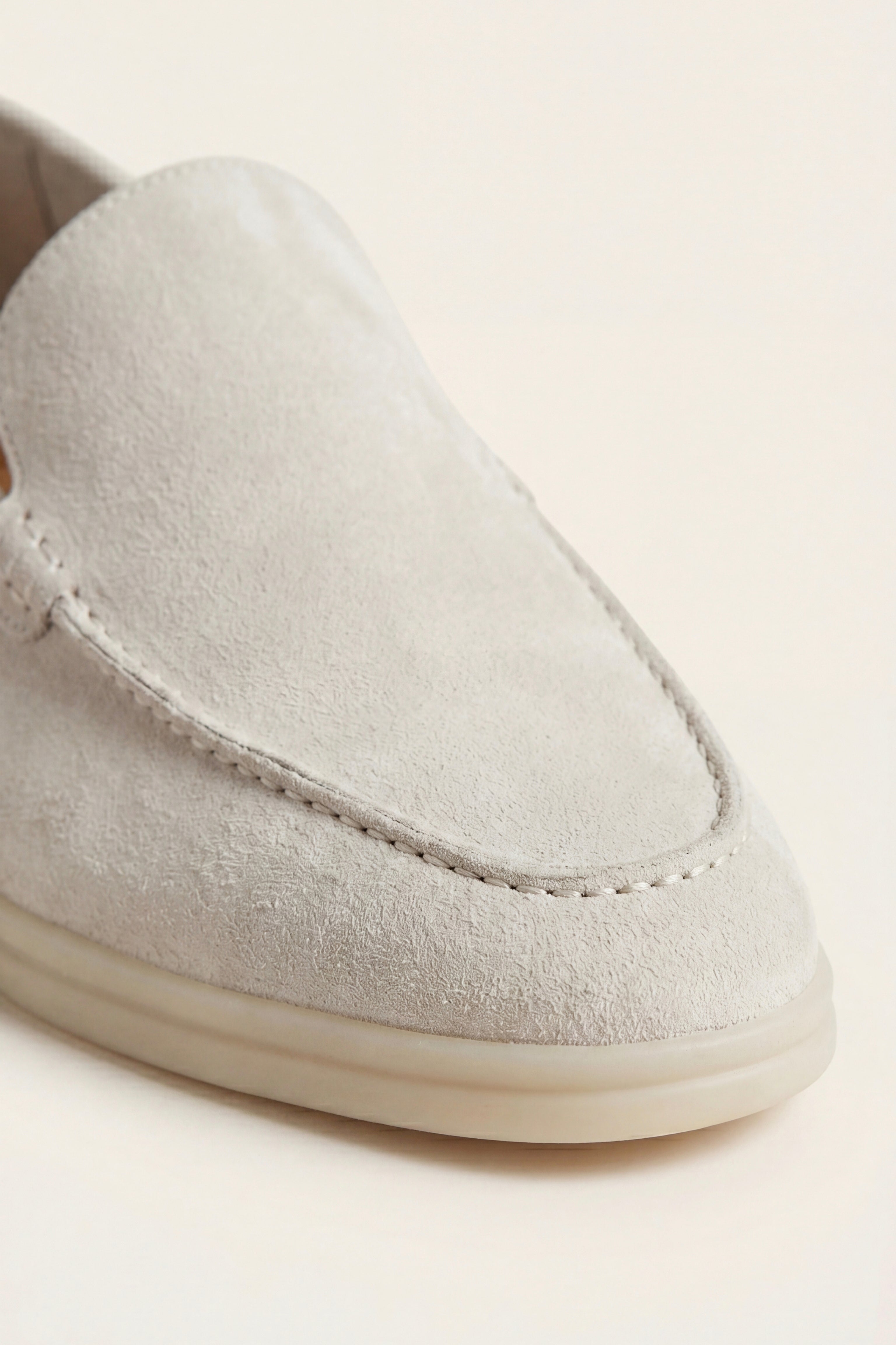 Leonis Suede Loafers Off White