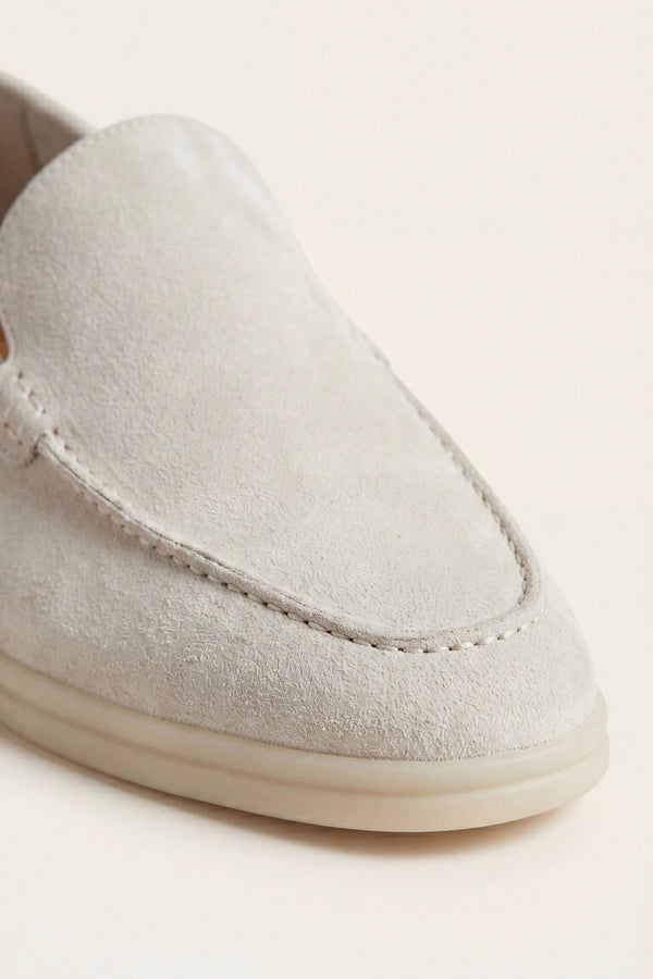 Leonis Suede Loafers Off White